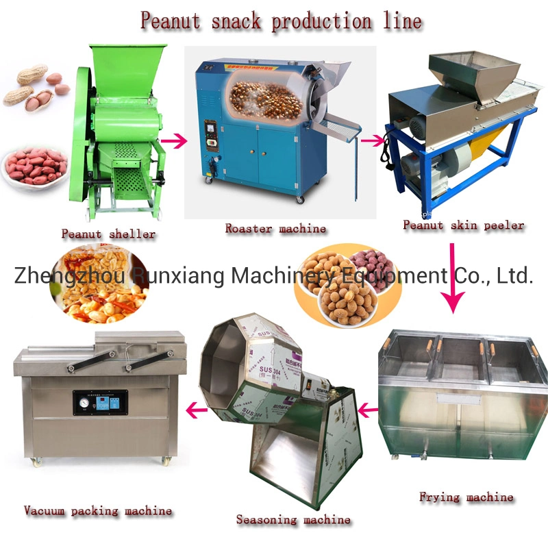 Full Automatic Stainless Steel Machinery Peanut Nuts Frying Processing Line