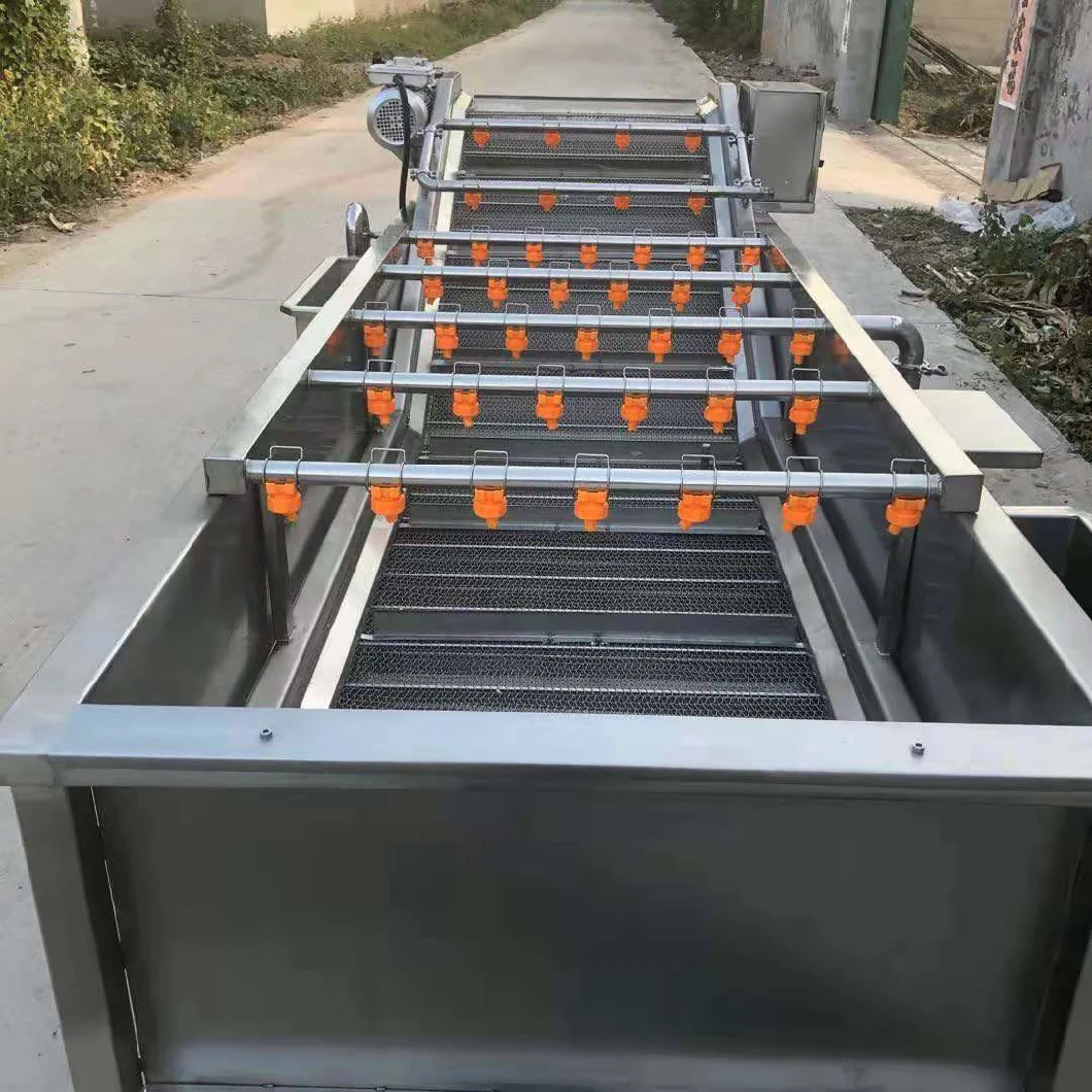 Factory Price Strawberry Mango Bubble Cleaning Drying Line