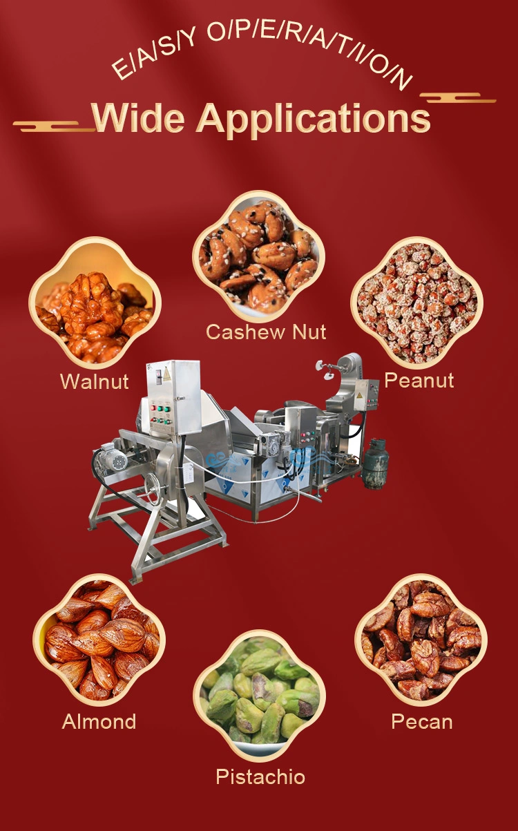 Factory Price Drum Peanut Making Nut Sugar Almond Coating Processing Line Machine