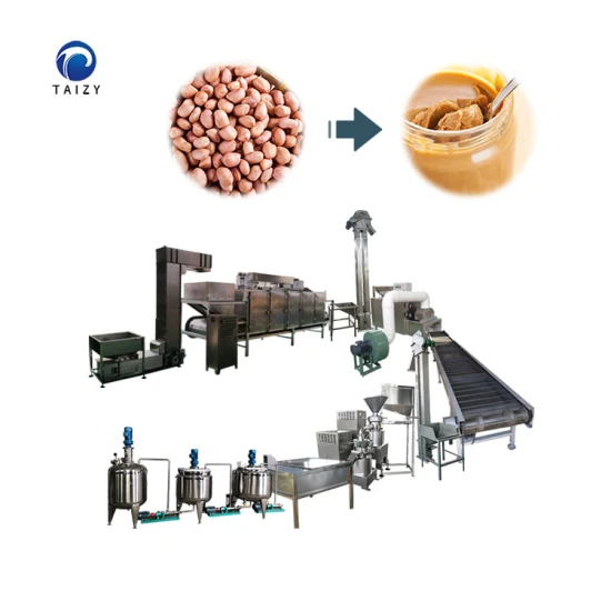 Factroy Supply Línea de producción de mantequilla de maní Máquinas trituradoras de pasta de sésamo Línea de procesamiento de mantequilla de nueces