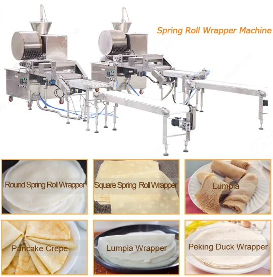 Envoltura automática de lumpia Máquina para fabricar rollos de primavera de pastelería Samosa